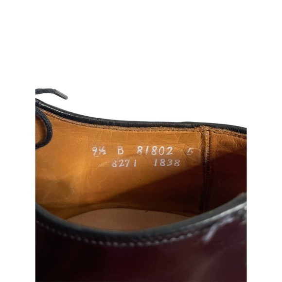 Allen Edmonds Shelton 8271‎ Burgundy Two Tone Saddle Oxford Dress Shoe 9.5 B - Picture 5 of 7